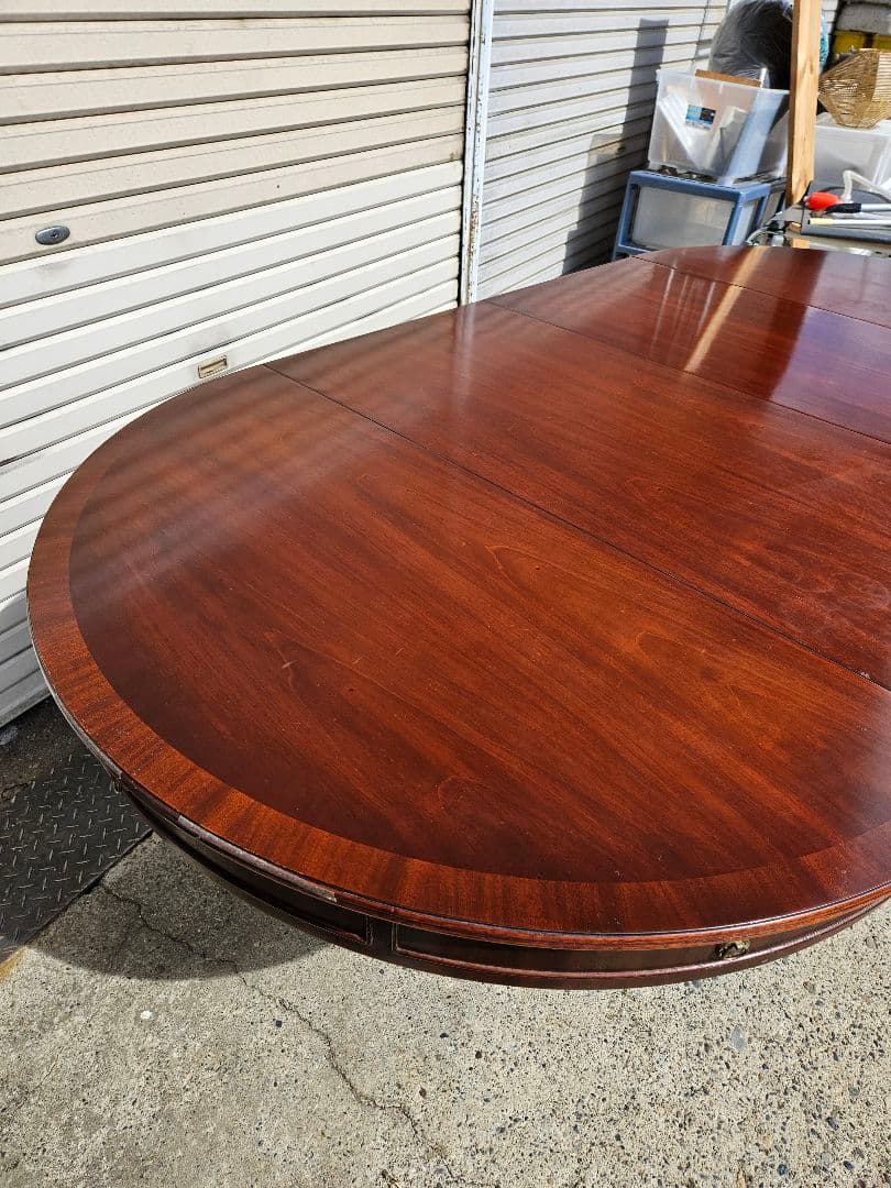 アンティーク マホガニー製 エクステンションテーブル 拡張 ドラムテーブル