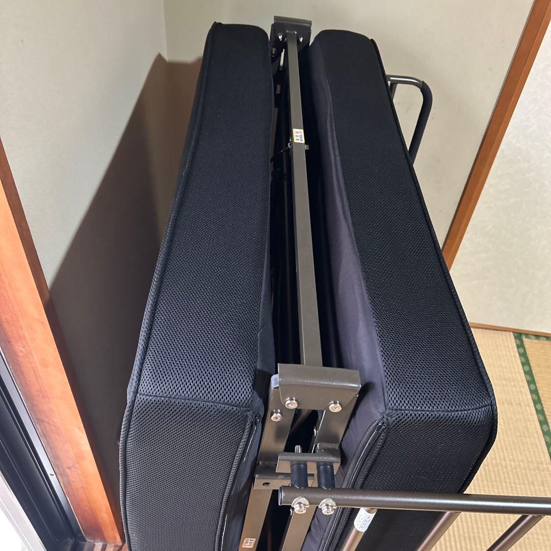 【みなくみ】電動シングル折りたたみベッド ブラック