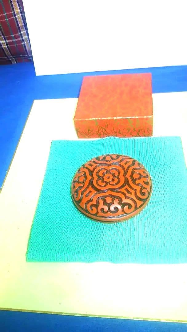 茶道具、香合、堆朱、丸、唐物