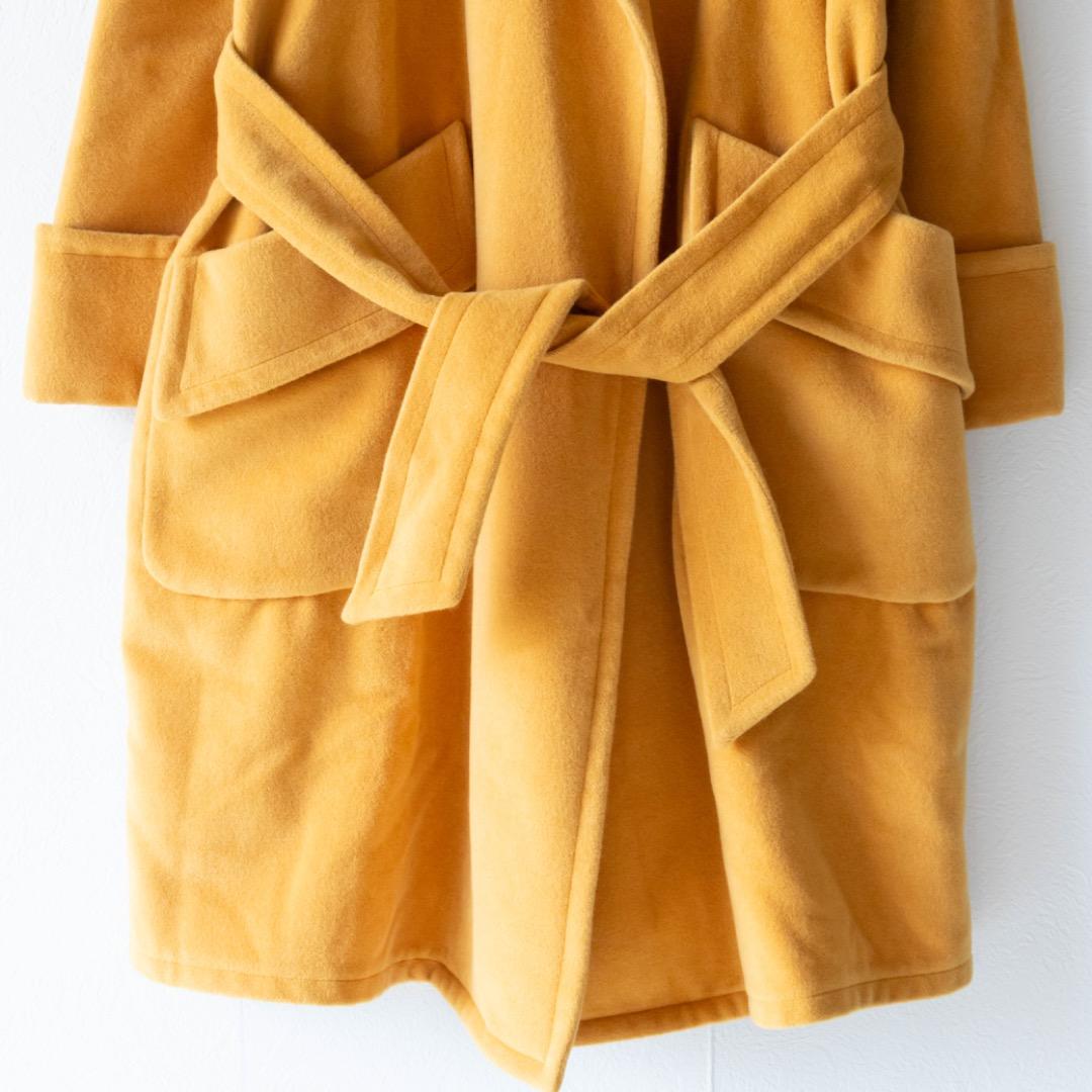 【LOEWE】ロエベ　ベルテッドコート　アンゴラ　カシゴラ　イエロー