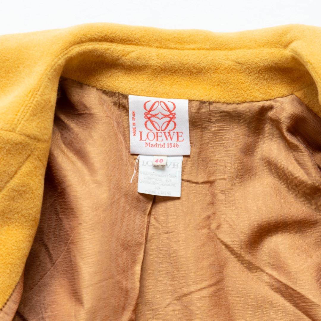 【LOEWE】ロエベ　ベルテッドコート　アンゴラ　カシゴラ　イエロー