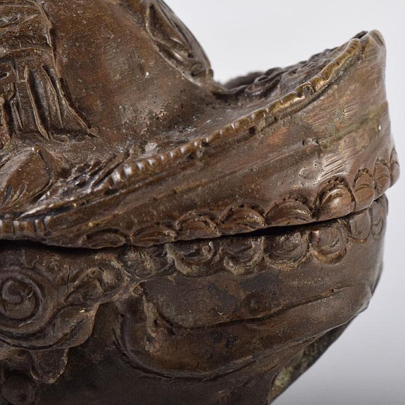 中国　古銅　唐銅　三つ足香炉　C　R8684