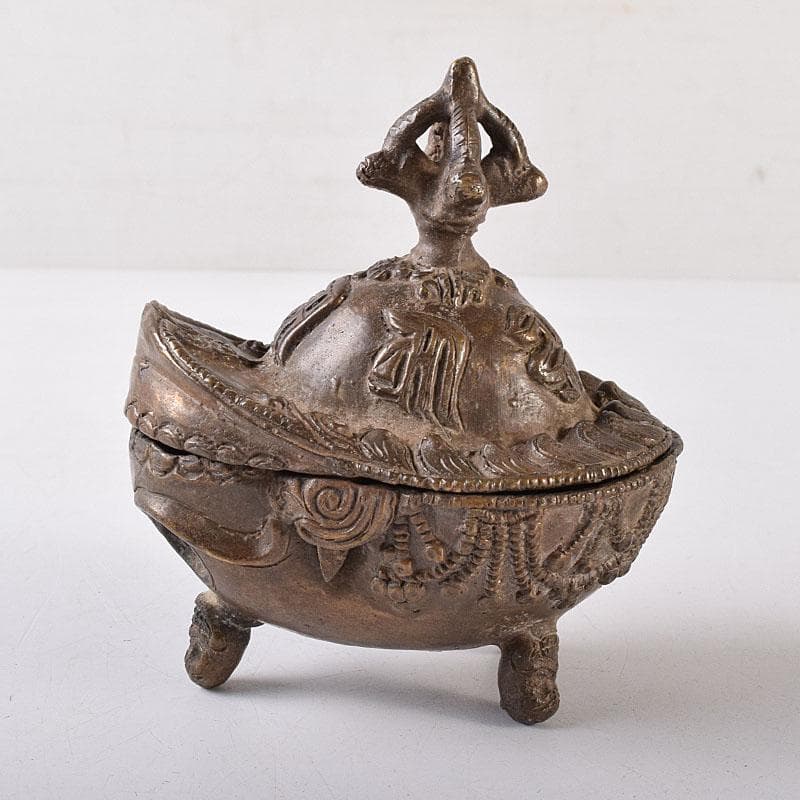 中国　古銅　唐銅　三つ足香炉　C　R8684