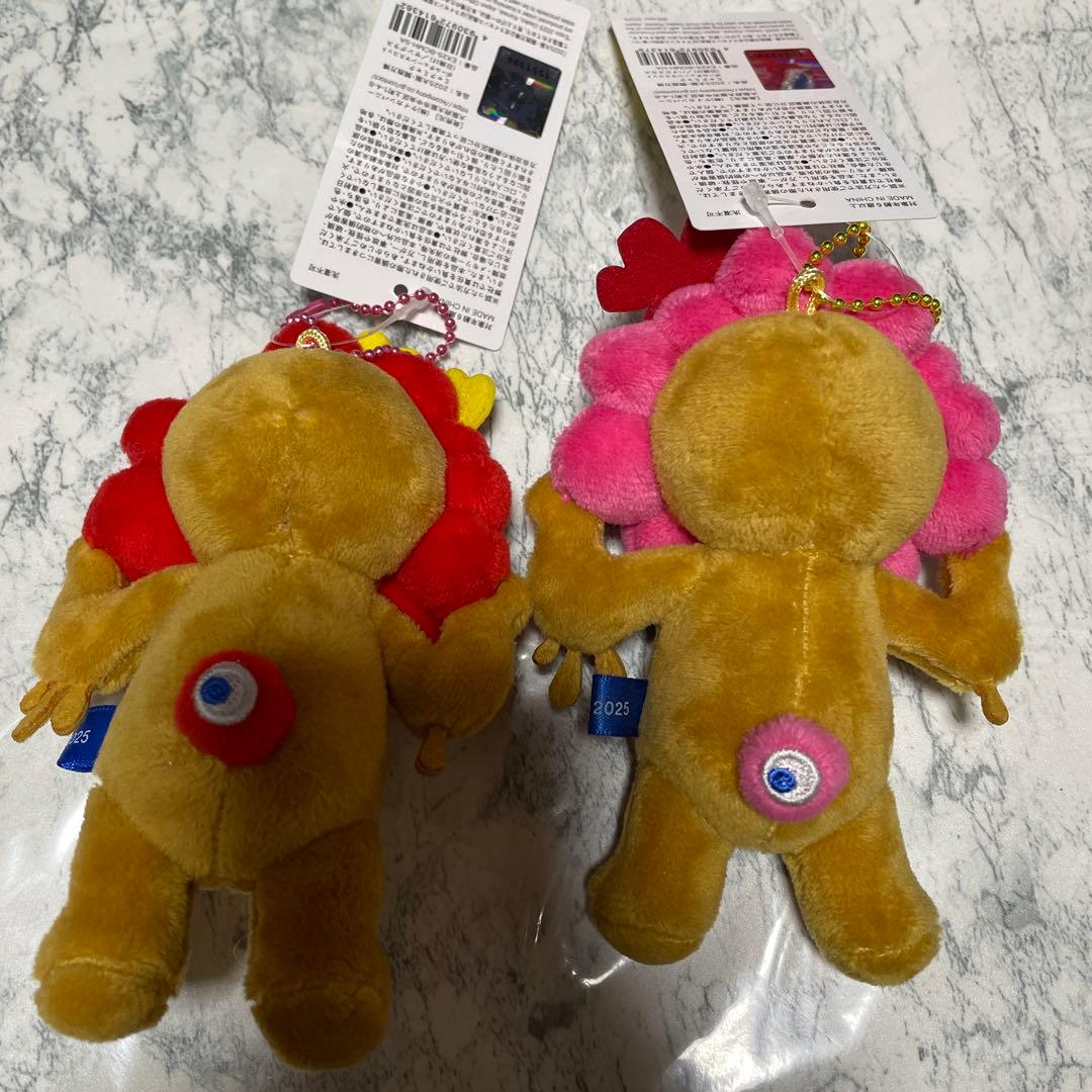 万博　ミャクミャク　ボールチェーンマスコット　日焼け　ハイビスカス　サングラス