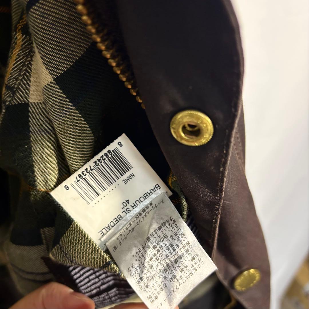 barbour 英国製 3ワラント ブラウン バブアー ビデイル 40 イギリス