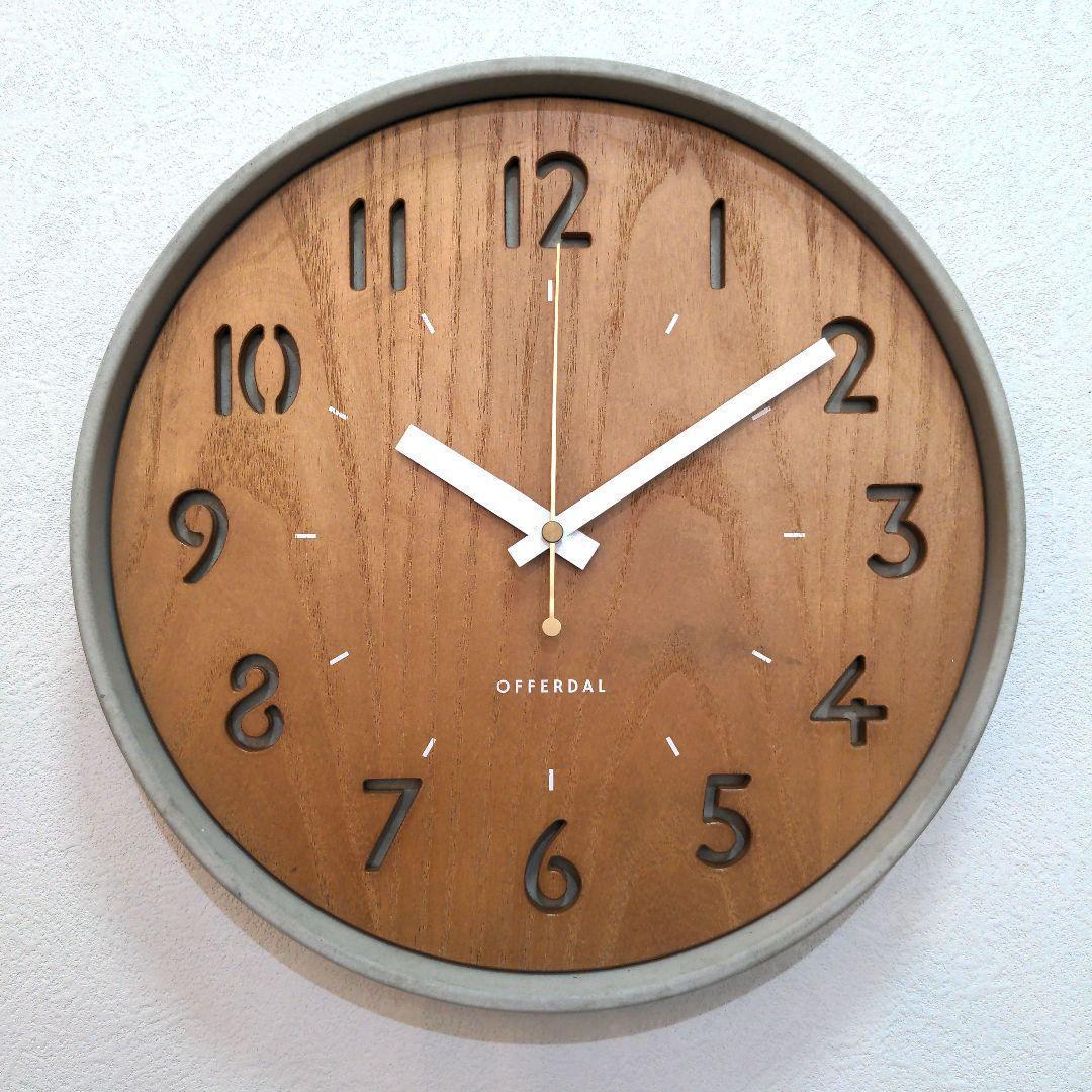 【新品】 インターフォルム コンクレト 掛け時計 CL-4062