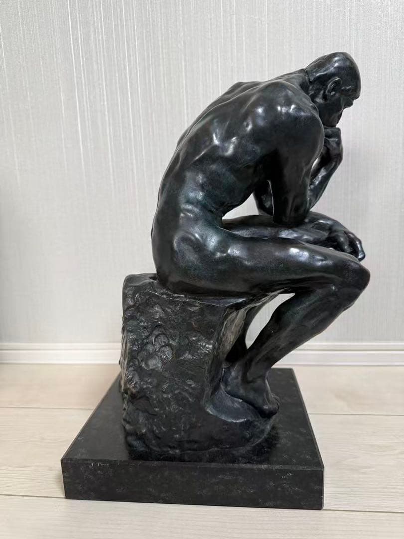【オーギュスト・ロダン/A・Rodin】ブロンズ銅『考える人』置物 大理石台