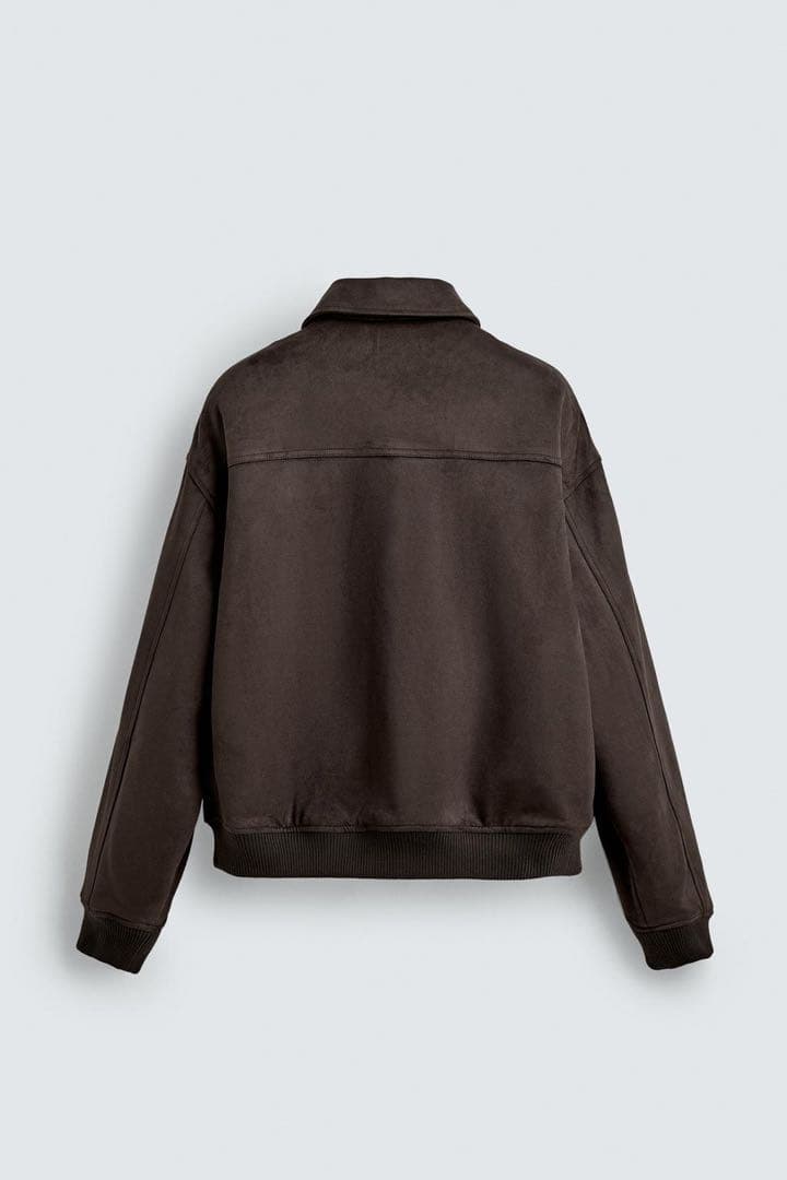 ZARA フェイクスエード　キルティングジャケット