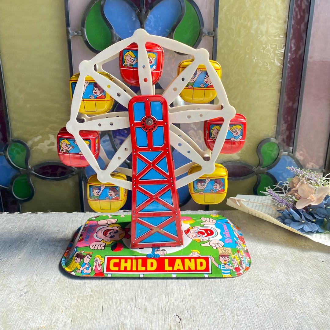 ゆめぷう＊希少 レア ブリキ 観覧車 アンティーク インテリア 昭和レトロ