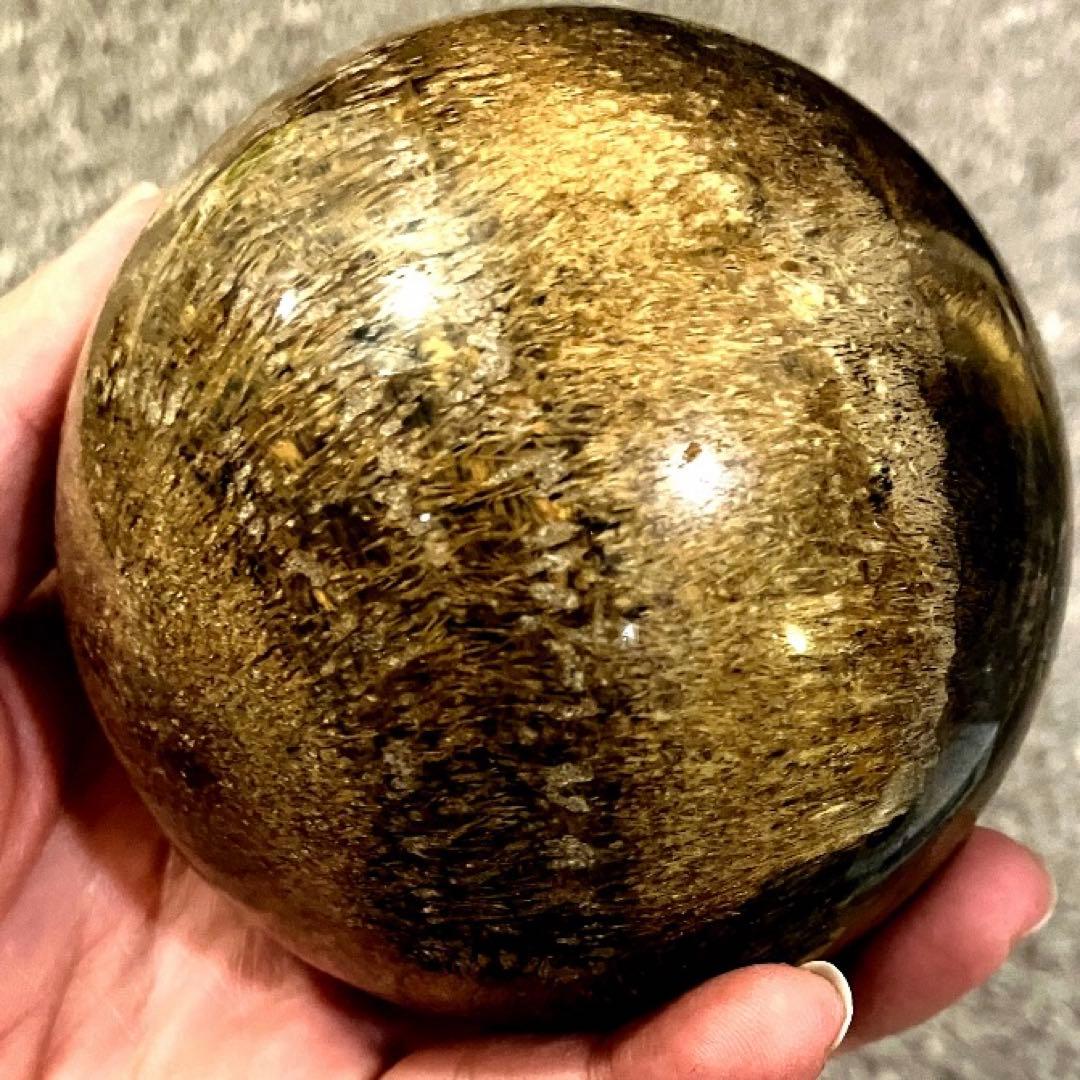 超特大　83mm ゴールドルチルクォーツ　金針水晶　パワーストーン