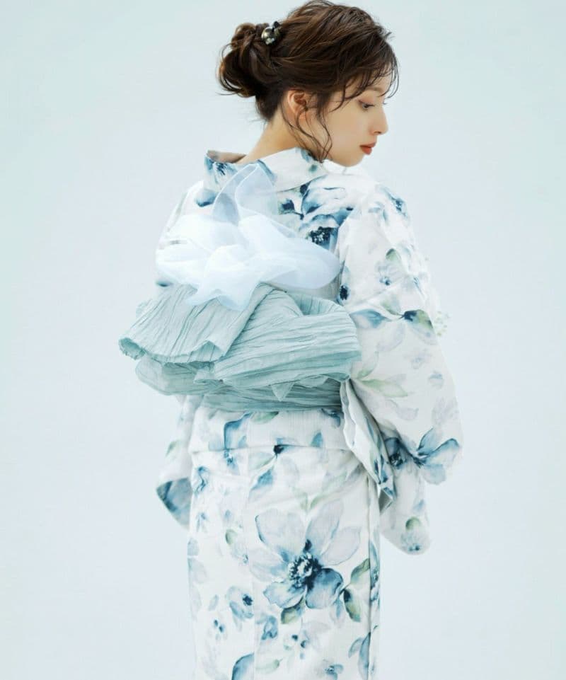 【新品未使用】Dita 浴衣セット（浴衣、兵児帯、紐、着付け本）涼風の燦々しらべ