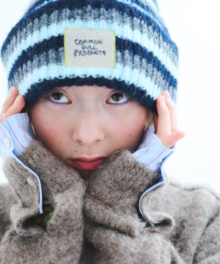 common gull products. 記憶の中のガルニット帽弟子 グレー