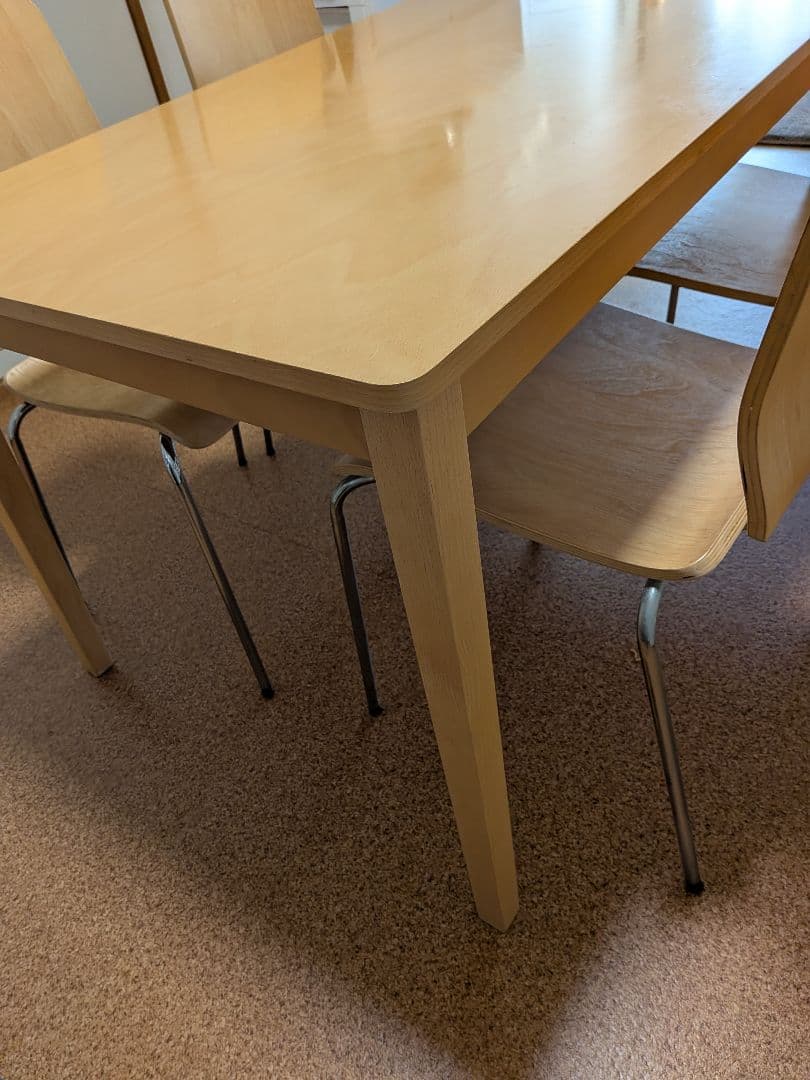 ニトリ　NITORI ダイニングテーブル　ナチュラルウッド 4人掛け テーブル
