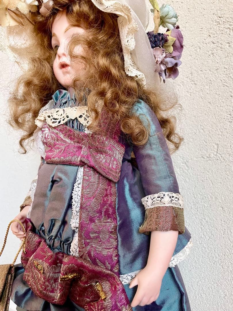 ビスクドール ブリュ リプロ ハンドメイド アンティーク ドレス フランス人形