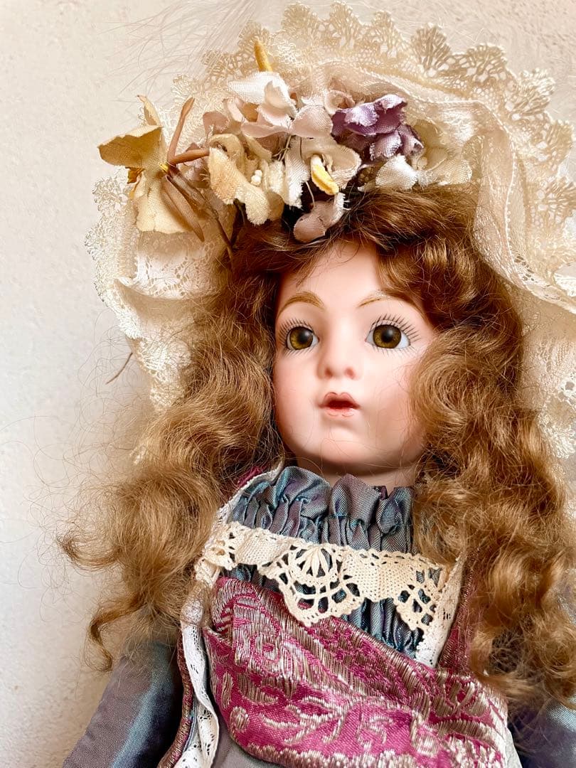 ビスクドール ブリュ リプロ ハンドメイド アンティーク ドレス フランス人形
