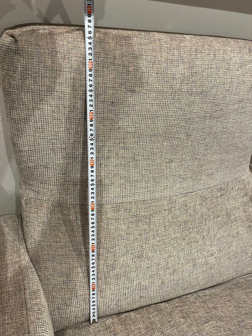 LIVING HOUSE ベージュグレーL字型ソファ （付け替足8本付）