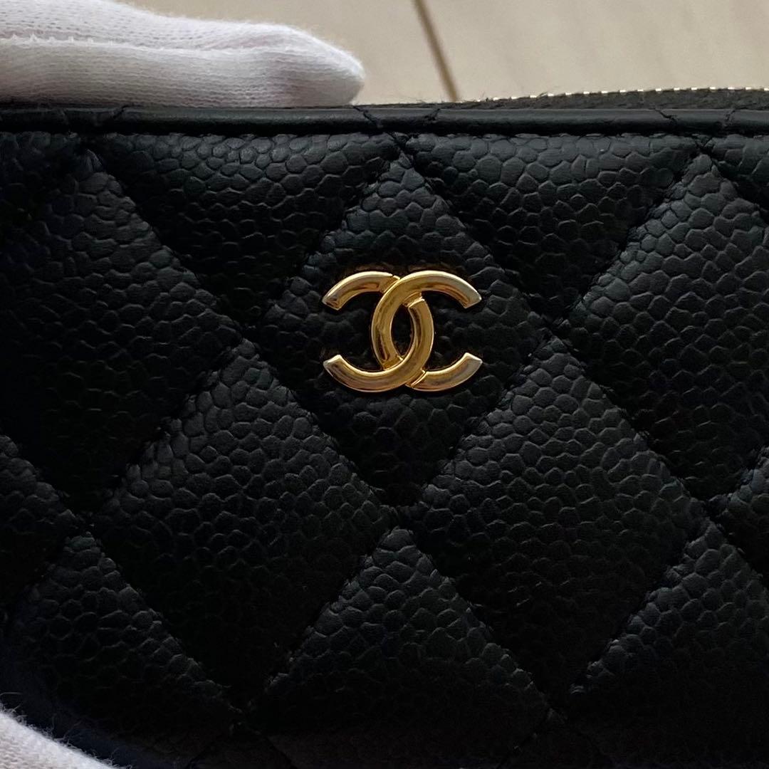 【美品】CHANEL クラシック ジップ パース ブラック