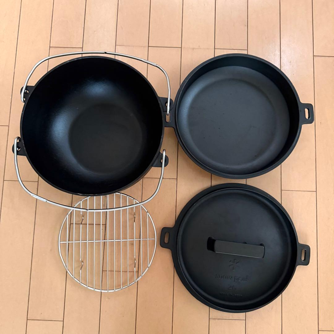 美品  peak 和鉄ダッチオーブン 26 スキレット スノーピーク