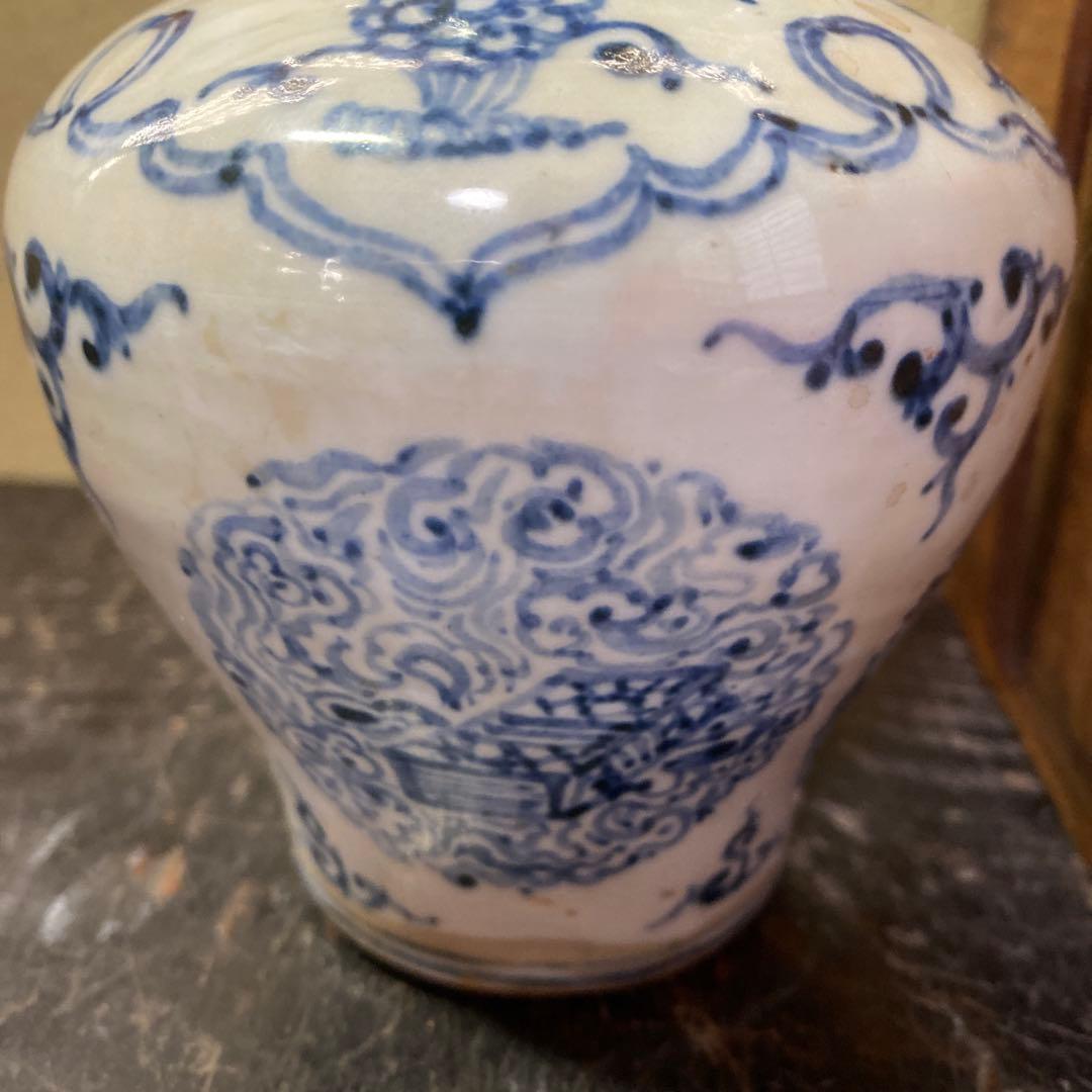 専用　中国古玩　耳付花瓶　17cm9cm