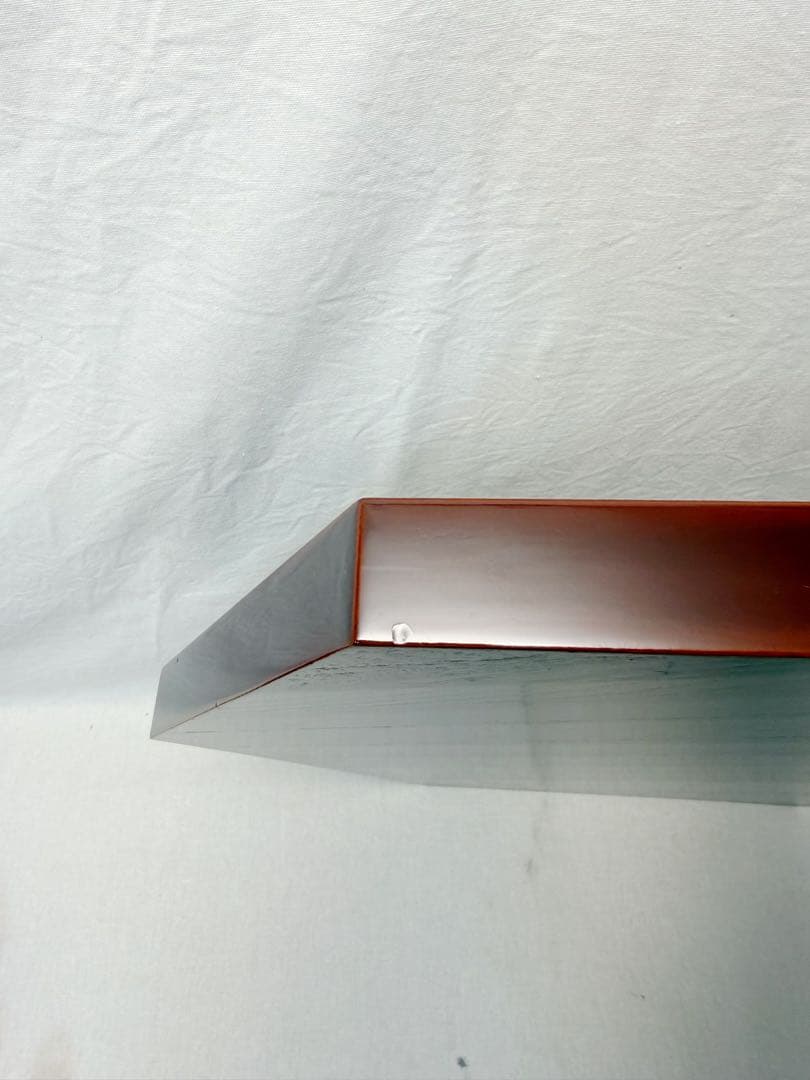 ほぼ未使用 茶道具 指物師 渡辺可映作 江戸千家八代一元斎好写 亀甲棚 溜塗共箱