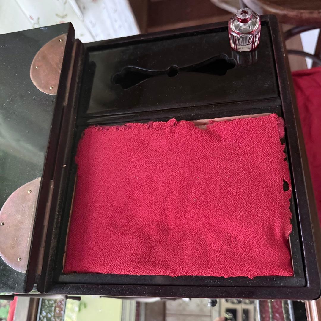 2193様感謝‼️大正浪漫スッゴイへそくり裁縫箱銅金具飾針山付仕込箪笥1竿