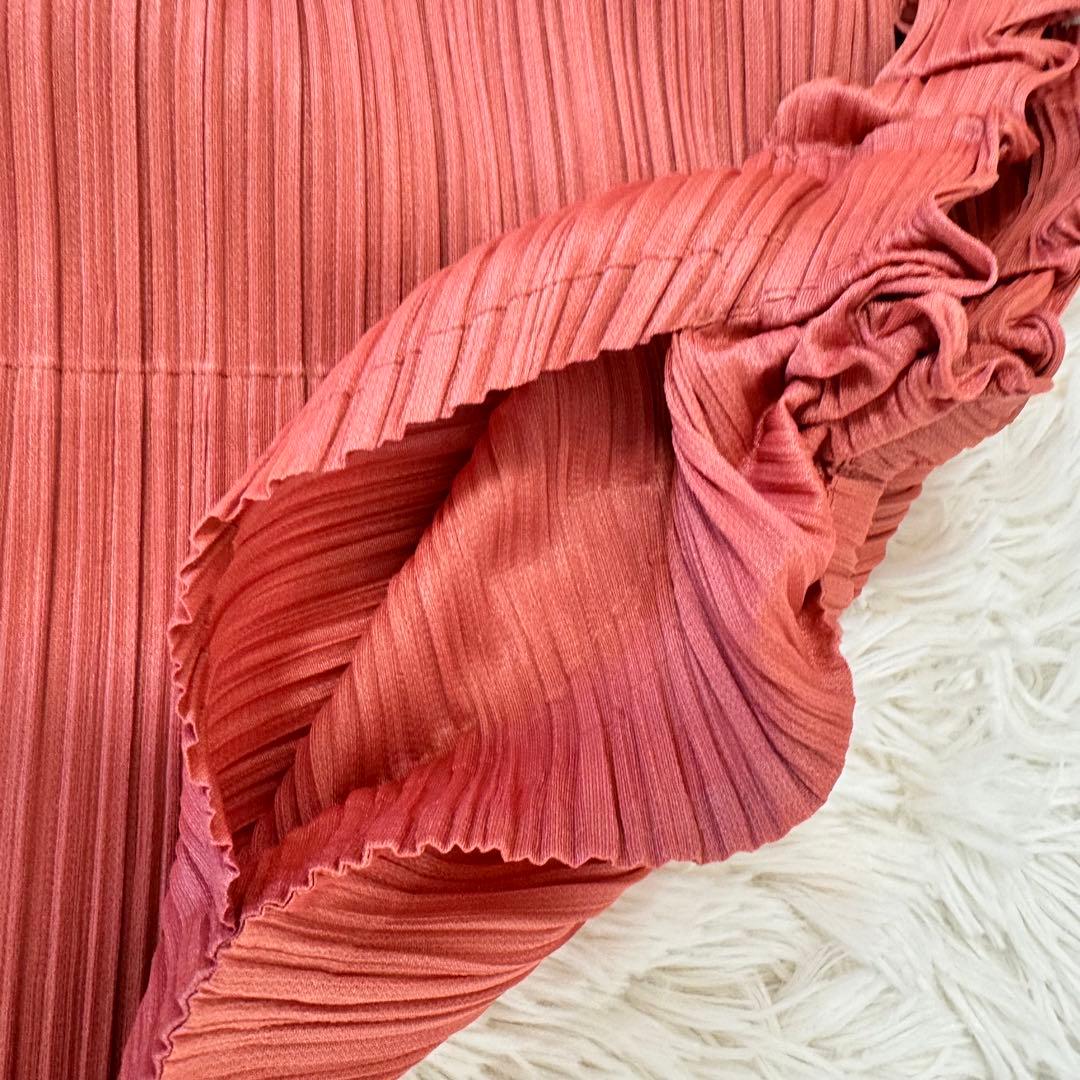 PLEATS PLEASE プリーツ　サルエルパンツ　薄赤色