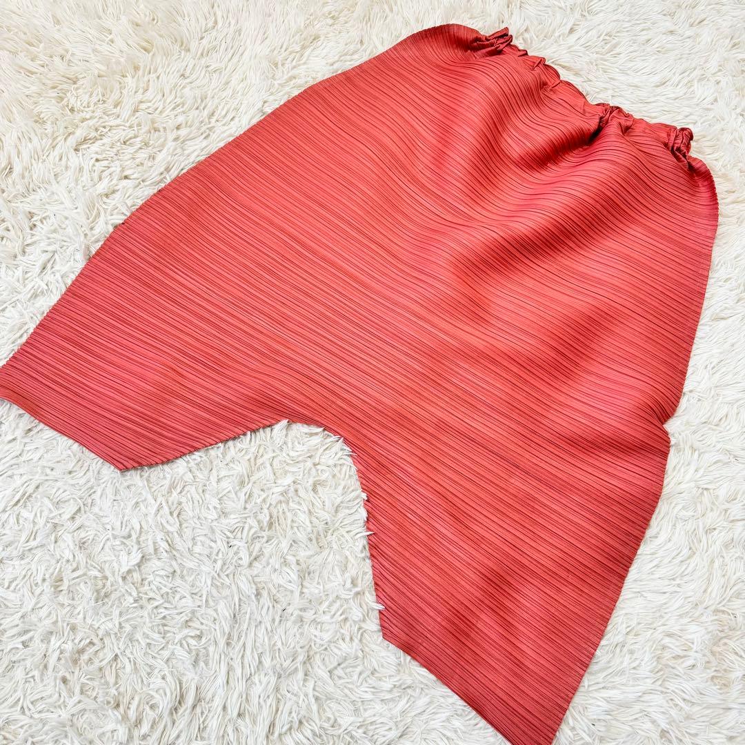 PLEATS PLEASE プリーツ　サルエルパンツ　薄赤色