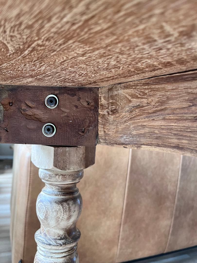 オールドチークダイニングテーブル150cm　（総無垢）