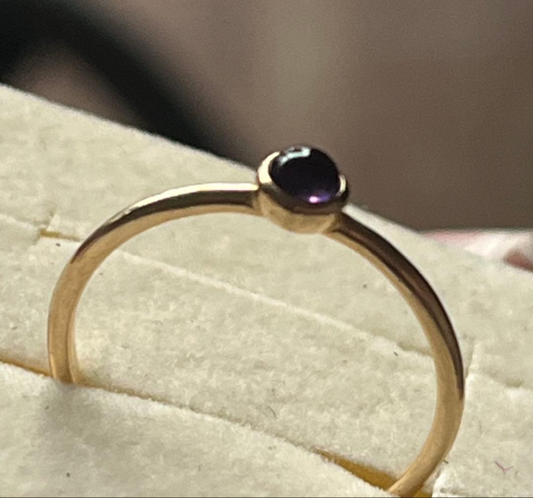 K10 アメジスト シンプルリング 8号
