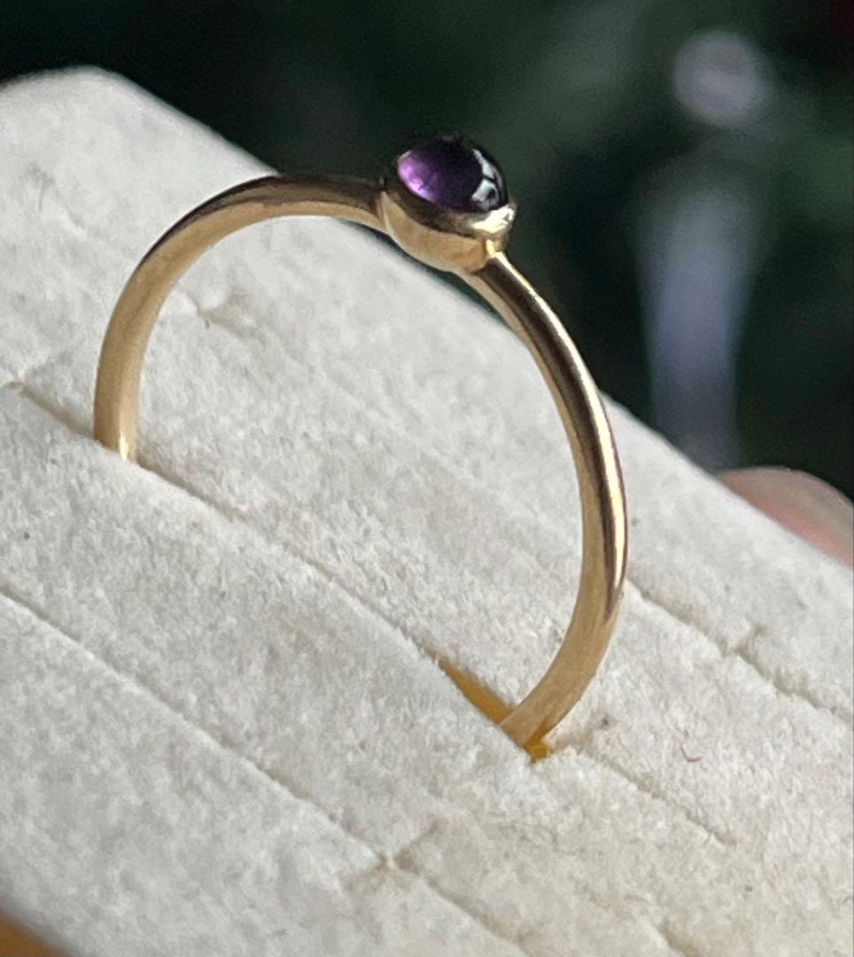 K10 アメジスト シンプルリング 8号
