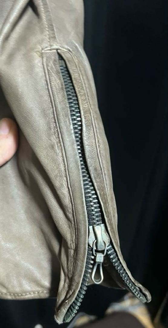 SHELLAC シェラック　グレーレザーライダース送料無料！おまけ付き！