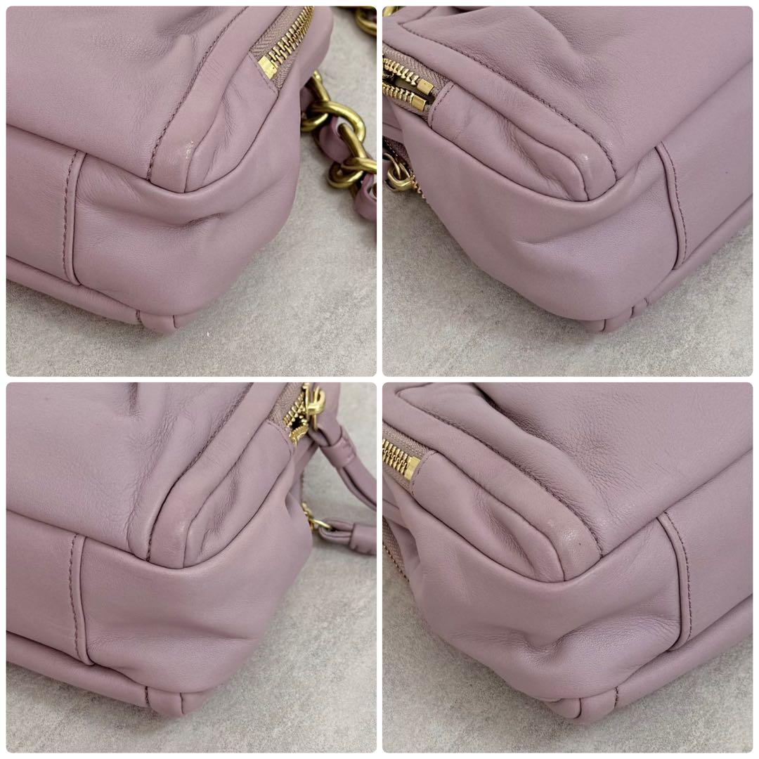 バッグ Coach Parker Leather Kisslock Shoulder