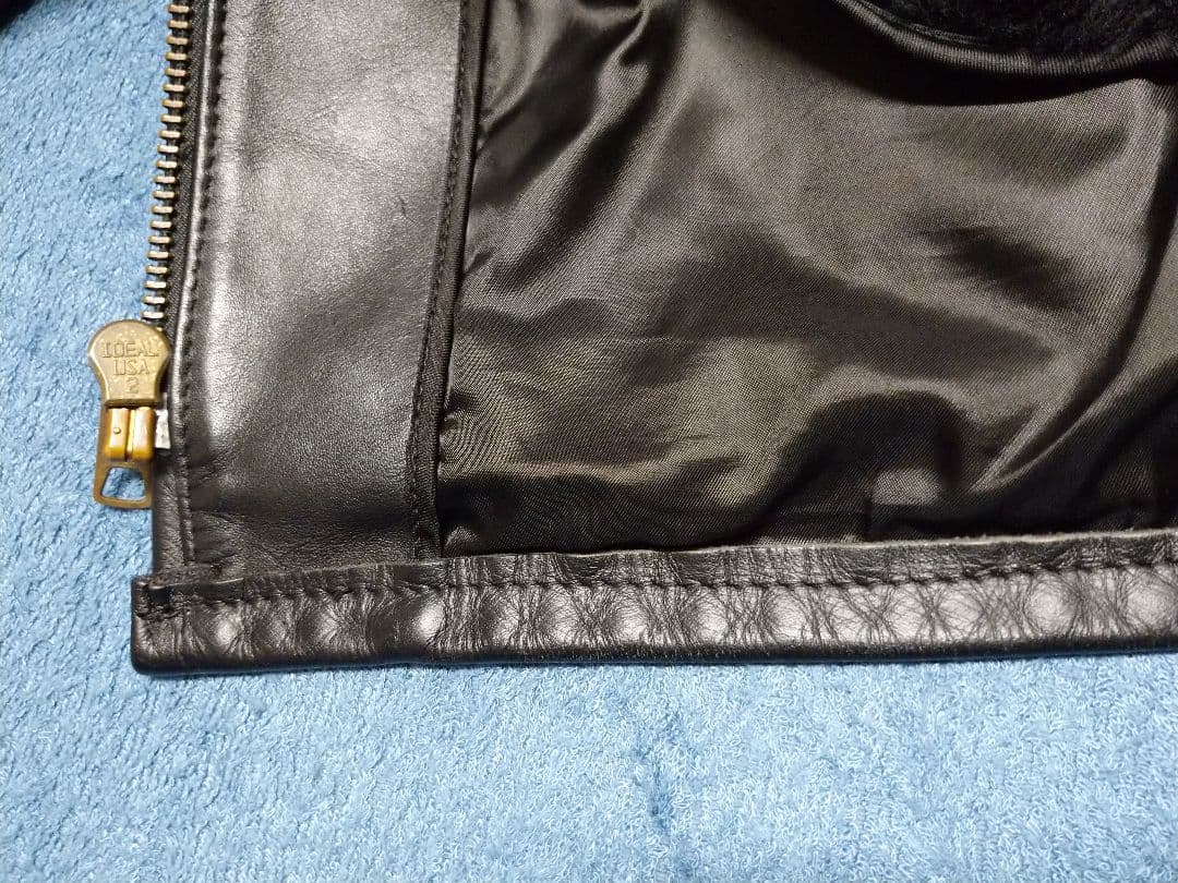 古着 Schott AT101 40 良品 シングル トラッカー ショット 黒