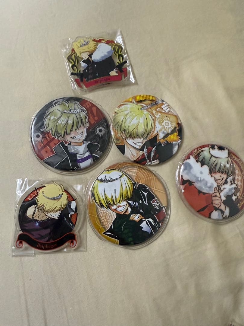 家庭教師ヒットマンリボーン　ベルフェゴール　缶バッジ　まとめ売り