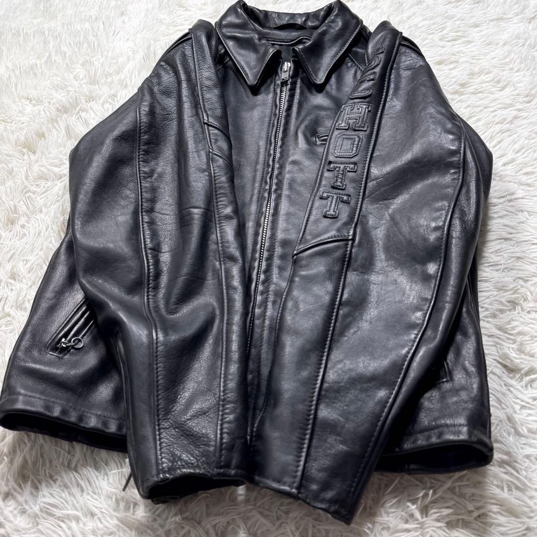 希少モデル✨schott トラッカージャケット　本革　441 黒　38