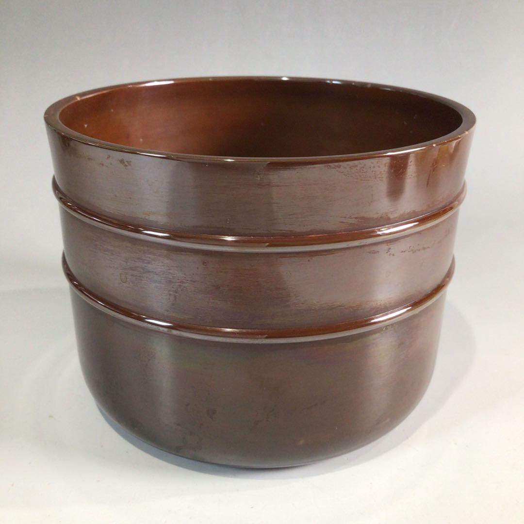 Ｐ５１　皆具　『金森紹栄造』『唐銅皆具』『水指　建水　蓋置　杓立』　共箱　茶道具