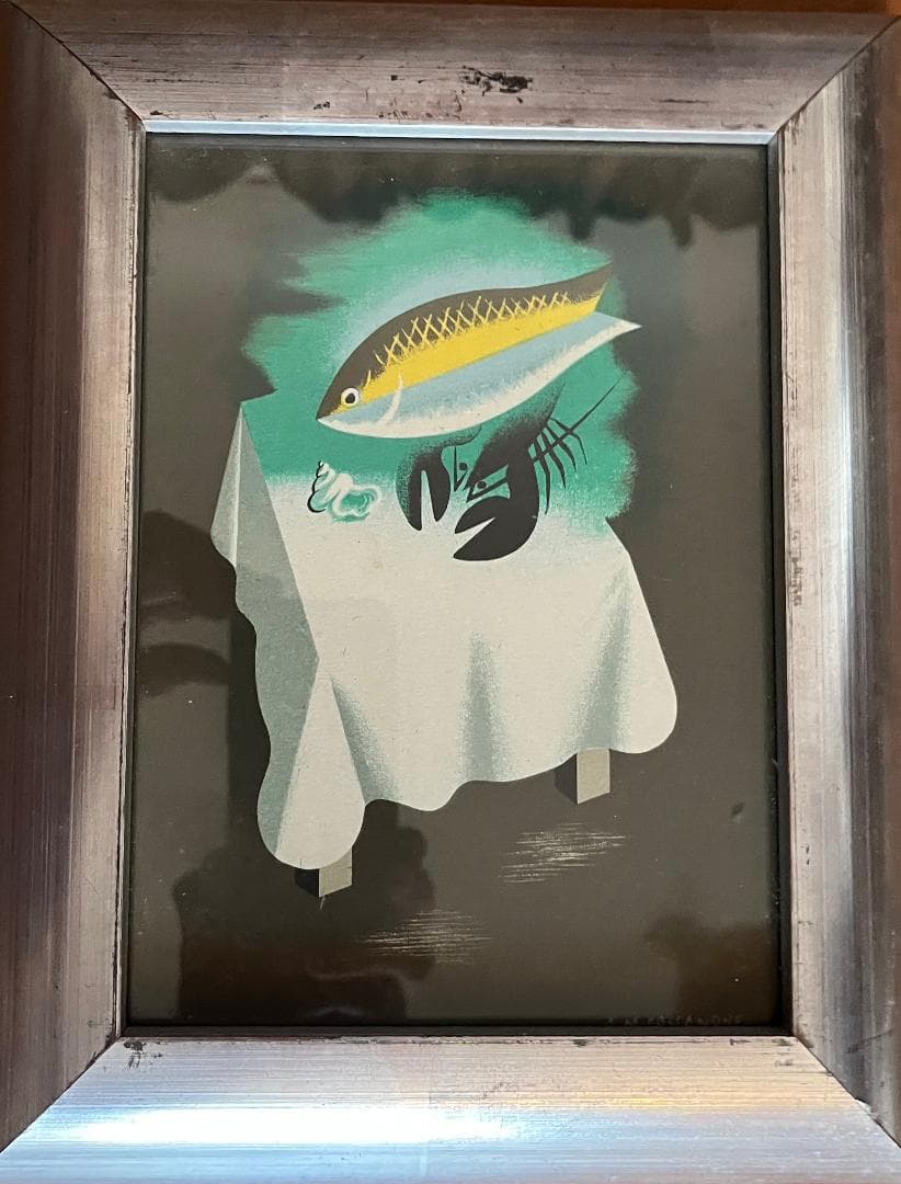 PRUNIER by A.M. CASSANDRE 1930s リトグラフ額付