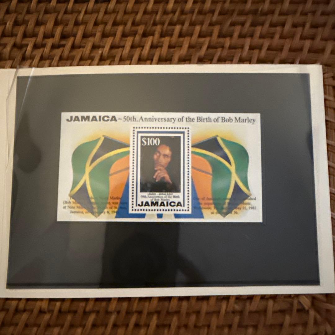新品希少BobMarleyボブ・マーリー 生誕50周年記念切手ジャマイカ政府発行