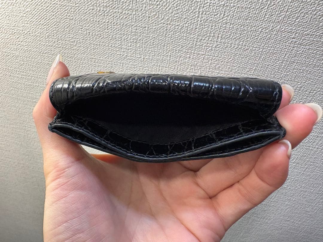 SAINT LAURENT ブラック二つ折り財布 保存袋付き