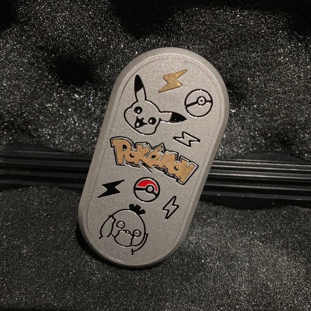 希少品　ステンレス製　音叉内臓　ポケモンフィジェットスライダー　EDC