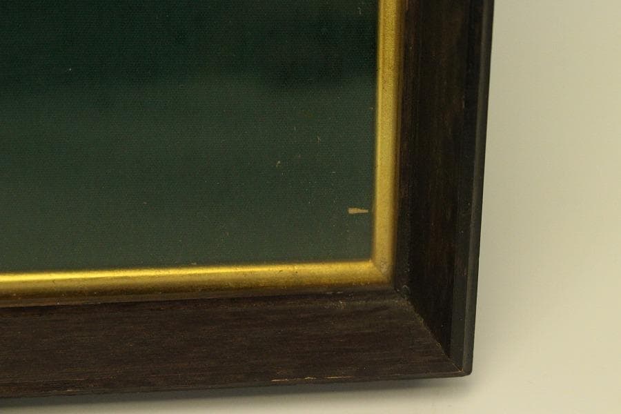 金工 春山作 刻 双鳩枝葉 額(A690)