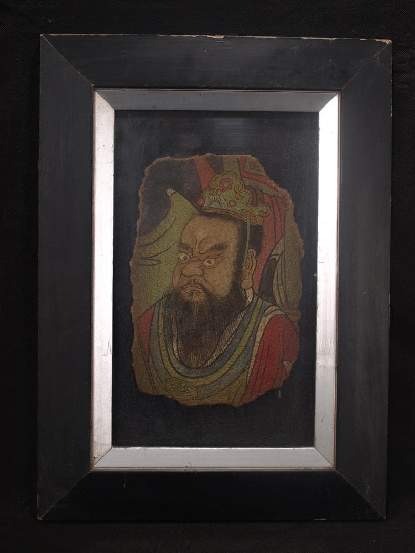 骨董市　掘り出し品中国時代　敦煌莫高窟壁画 人物像 AK1780B10-5