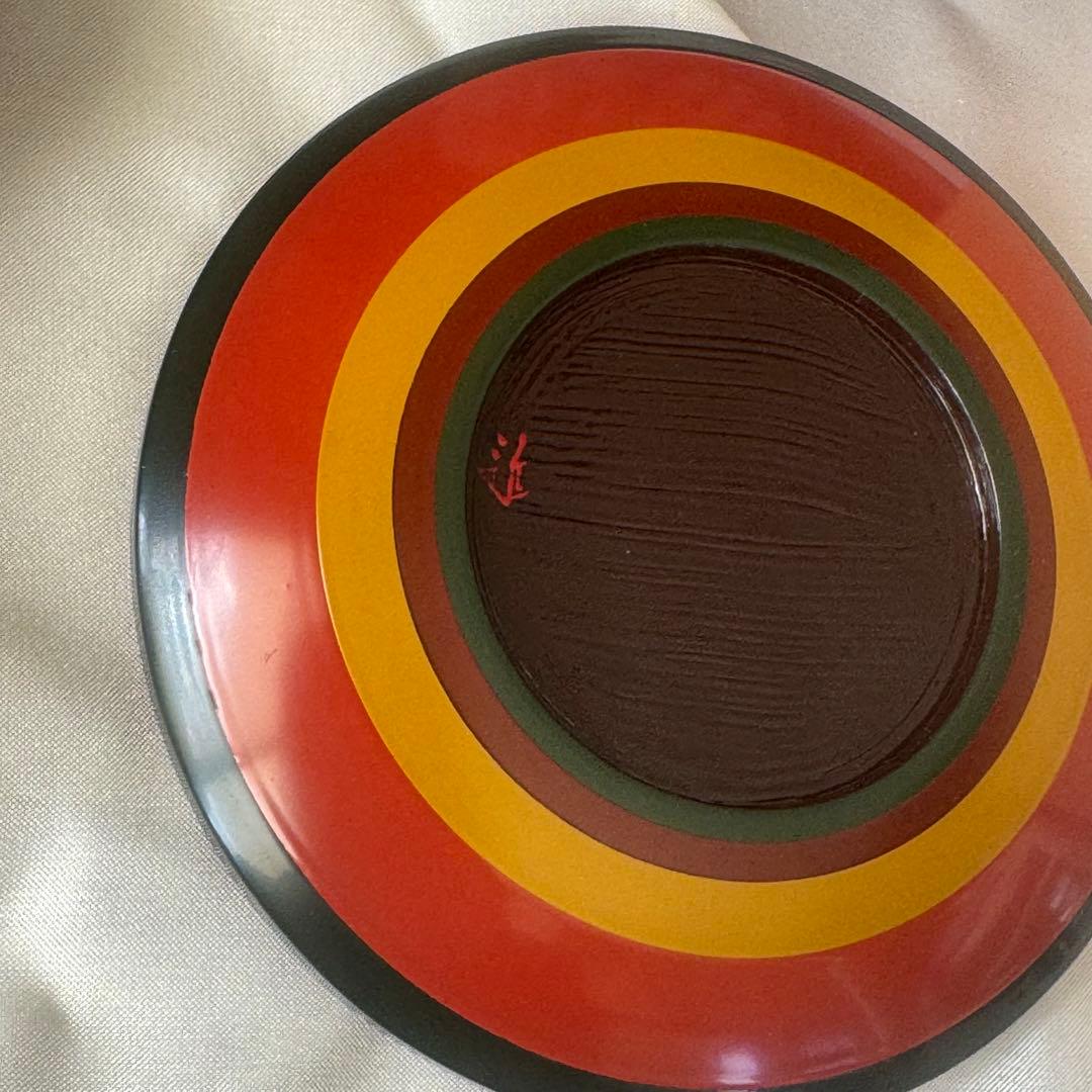 五代川端近左作/独楽塗/香合/茶道具