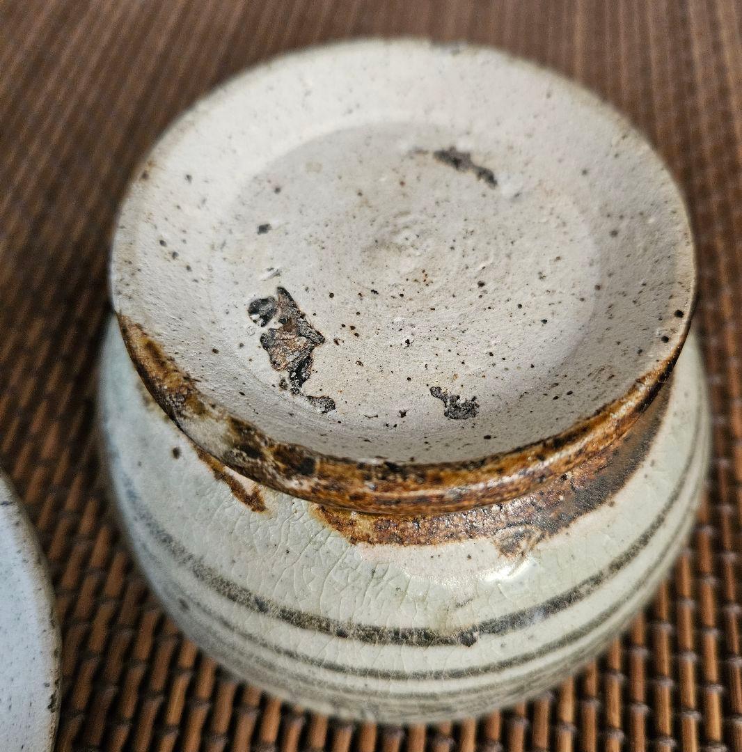 【名品❗】16世紀　タイ古陶磁器　スワンカローク窯　宋胡録　鉄絵　合子　蓋物