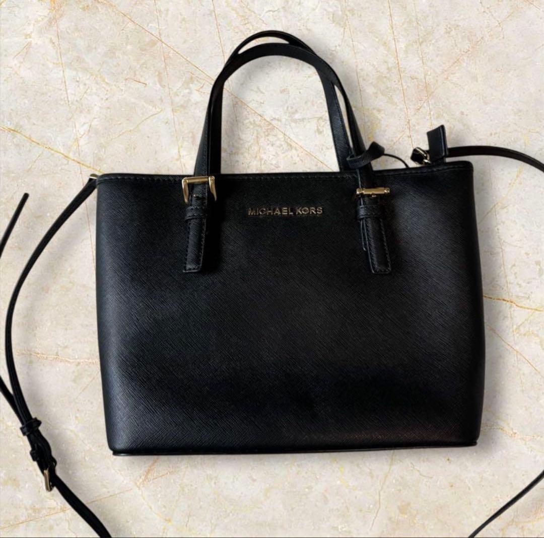 極美品 マイケルコース MICHAELKORS 2way ショルダーバッグ 黒