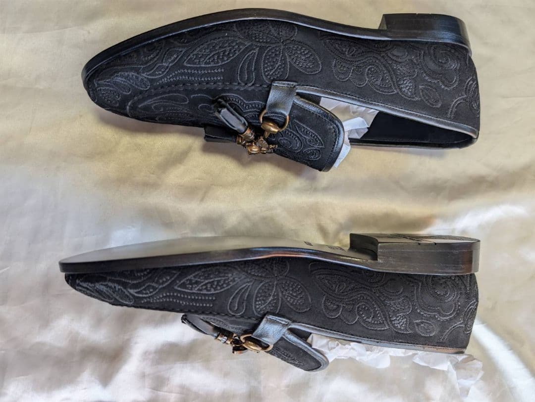 新品未使用　angelo ruffo タッセル　刺繍　シューズ