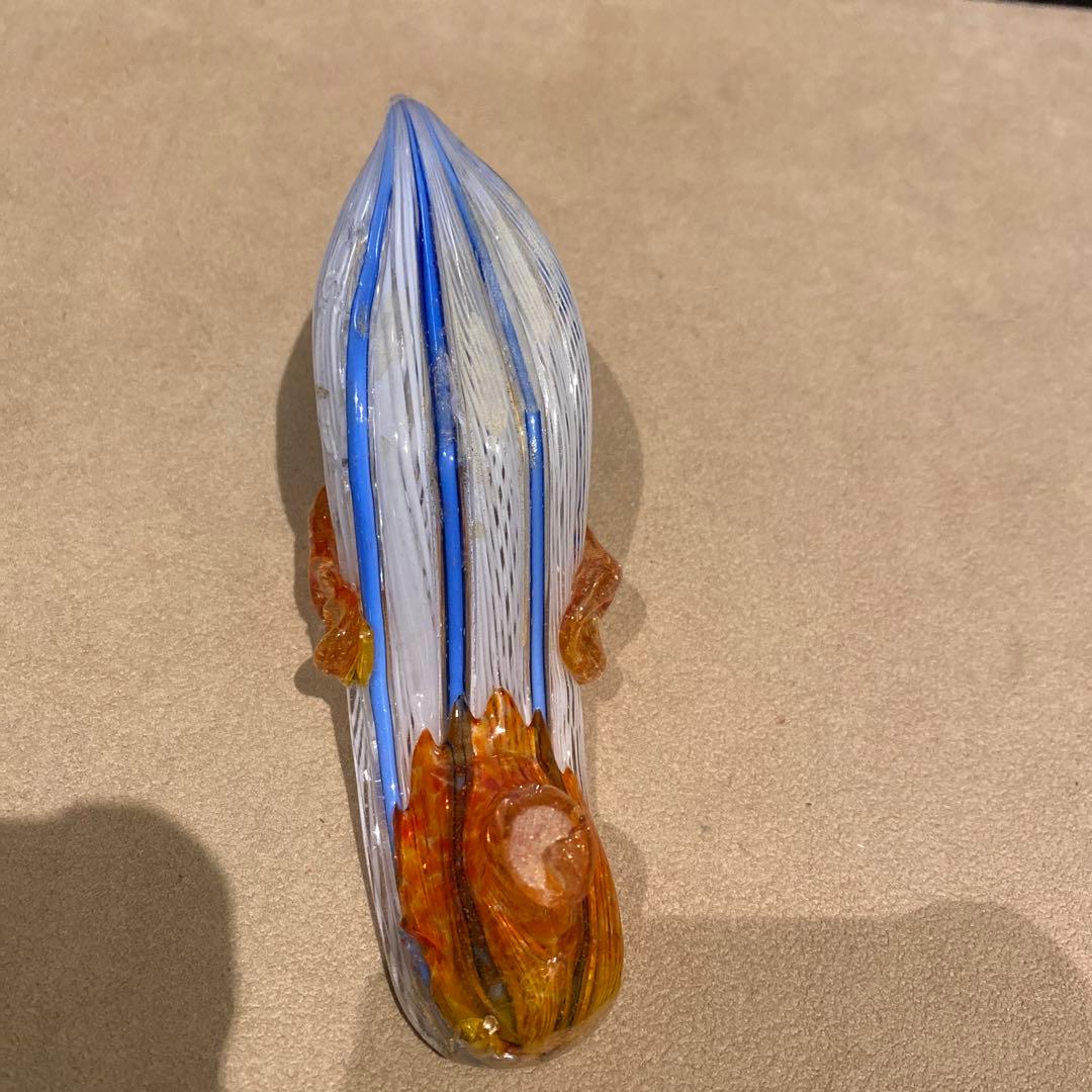 ガラス　の　靴　イタリア　ヴェネチアンガラス　ムラーノガラス　アンティーク　置物