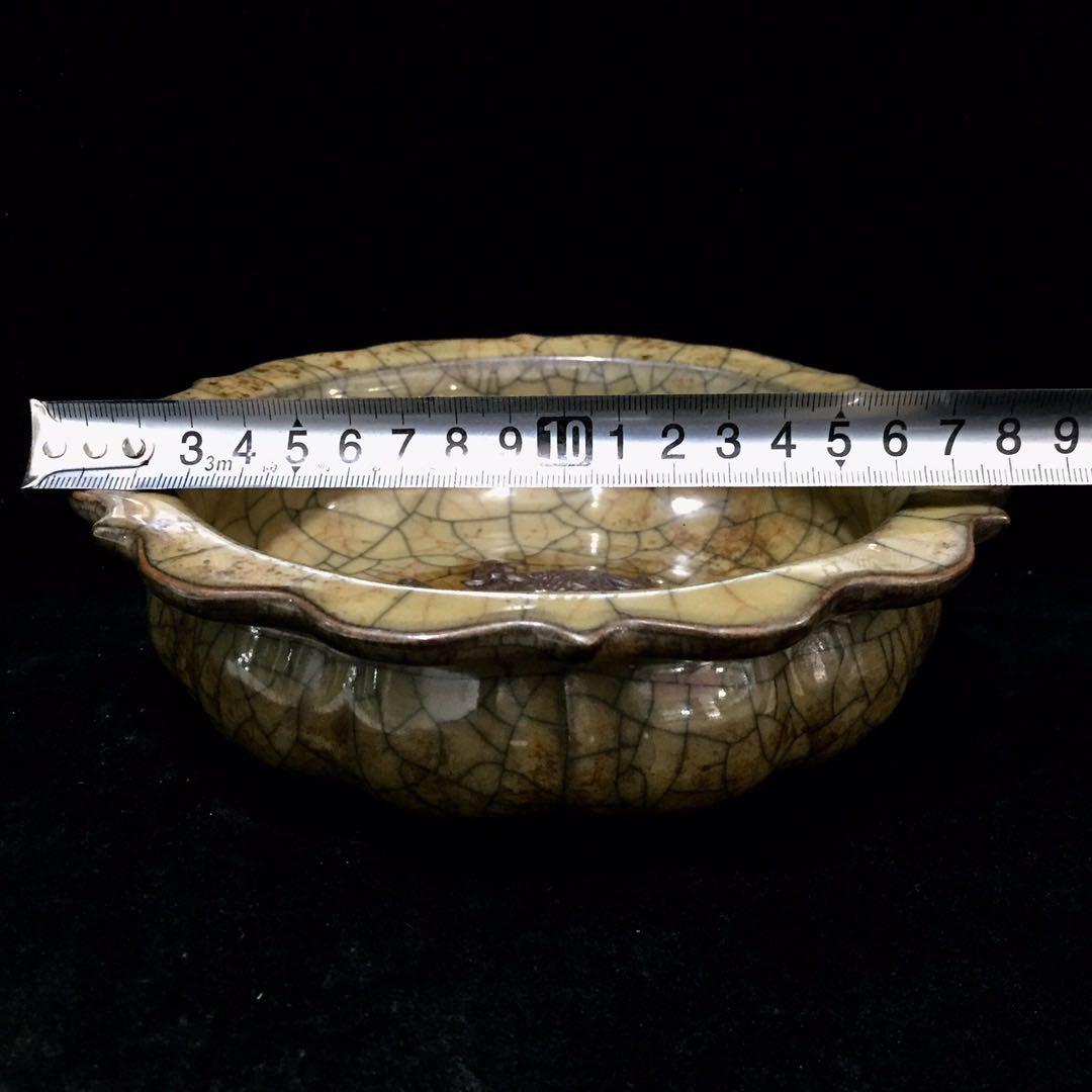 文房具　宋時代　龍文 哥窯青磁 陶器　冰裂纹 貫入