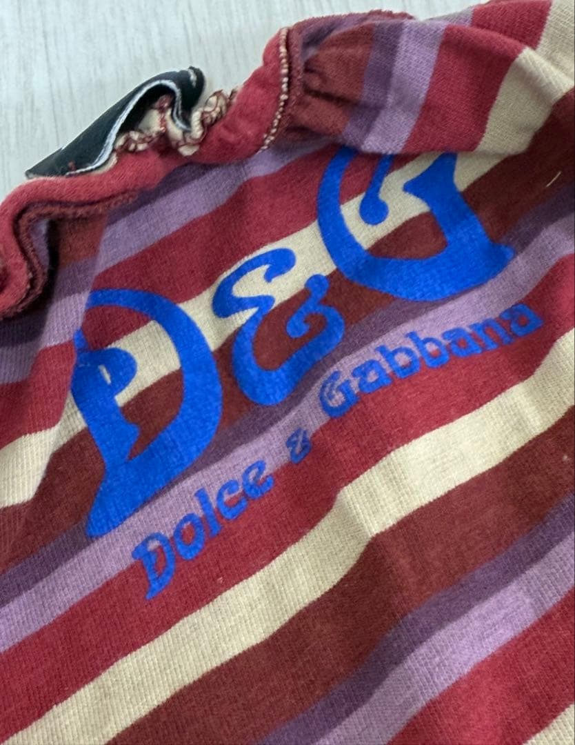 D&G ボーダー ノースリーブ タンクトップ シャツ ドルガバ