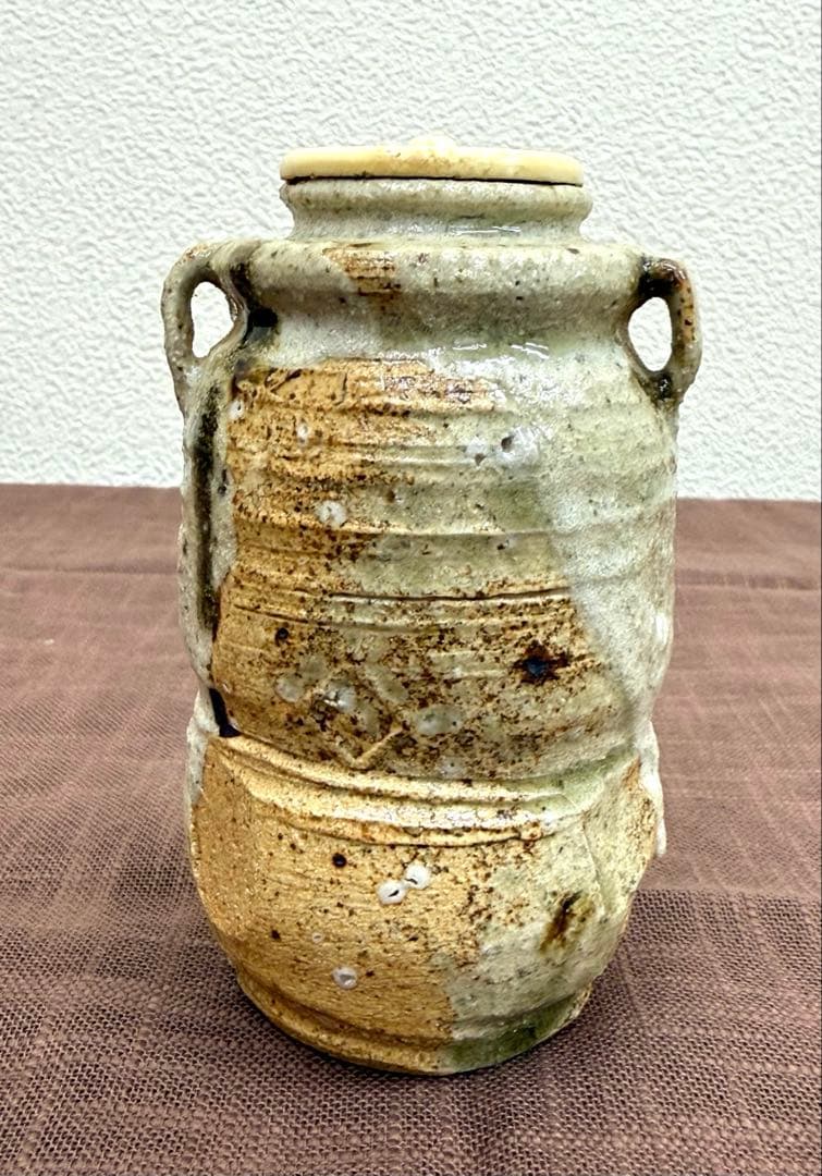 山吹窯　佐治光太郎　光寿　美濃伊賀茶入　共箱　美品　茶入　多治見市